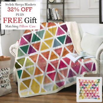 Designer Watercolor Art - Luxurious Throw Blanket + Free Gift